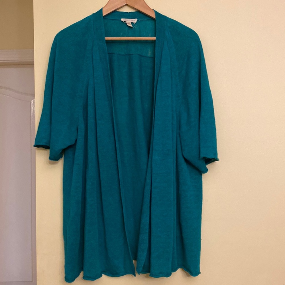 Eileen Fisher Teal Cardigan
